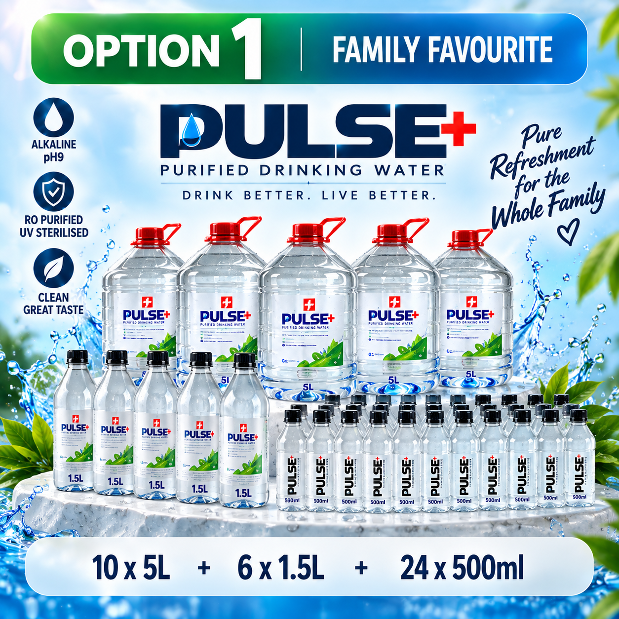 Pulse Family Favourite Water Package Deal