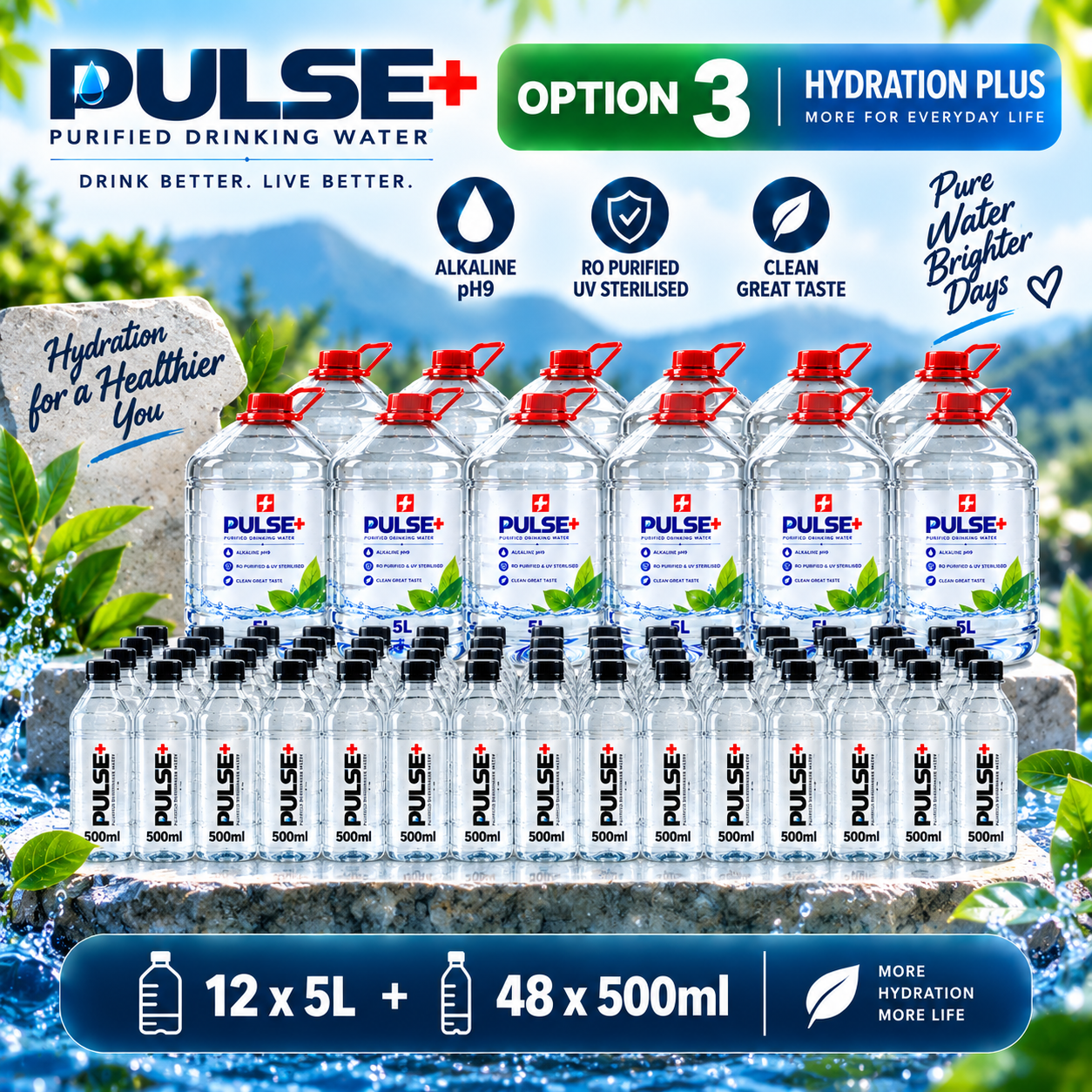 Pulse Hydration Plus Water Package Deal